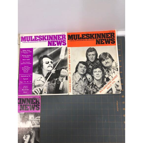 5 Muleskinner News Blue Grass Music Magazine 1975 Feb Mar Jun Jul & Aug Issues - Picture 3 of 8